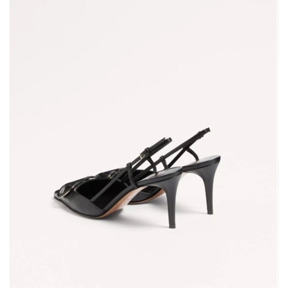 Valentino Black Slingback Heels with Buckle Detail - Picture 5 of 8